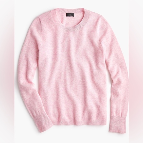 J. Crew Sweaters - J. Crew Pink Cashmere slim-fit crewneck sweater size Large